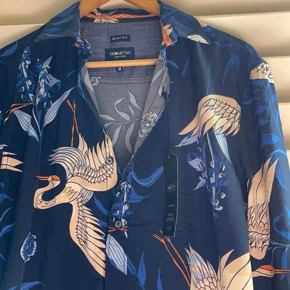 Button down shirt men slim for Geometrix M - Picture 3 of 9